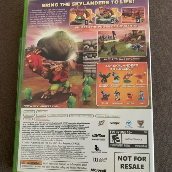 Skylanders Giants Xbox 360 game with case - Picture 2 of 3